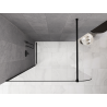 Mexen Kioto-P Walk-in Shower Panel 120 x 200 cm, Transparent 8 mm, Black - 800-120-101-70-00-P
