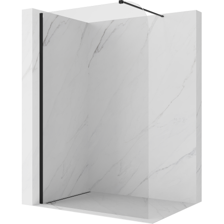 Mexen Kioto-P Walk-in Shower Panel 120 x 200 cm, Transparent 8 mm, Black - 800-120-101-70-00-P