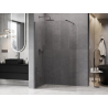 Mexen Kioto-P Walk-in Shower Wall 80 x 200 cm, transparent 8 mm, gun metal - 800-080-101-95-00-P