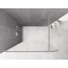 Mexen Kioto-P Walk-in Shower Wall 100 x 200 cm, Transparent 8 mm, Brushed Nickel - 800-100-101-97-00-P