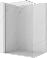 Mexen Kioto-P Walk-in Shower Wall 130 x 200 cm, Transparent 8 mm, Brushed Nickel - 800-130-101-97-00-P