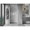 Mexen Mist-B 80 cm pivot shower door, transparent, white - 8A2-080-000-20-00