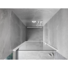 Mexen Mist-B 90 cm Hinged Shower Door, Transparent, White - 8A2-090-000-20-00