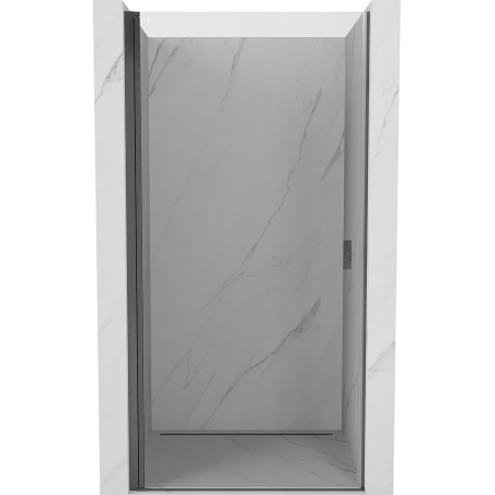 Mexen Mist-B swing shower doors 75 cm, transparent, brushed gun gray - 8A2-075-000-66-00