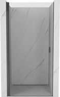 Mexen Mist-B 80 cm hinged shower door, transparent, brushed gun gray - 8A2-080-000-66-00