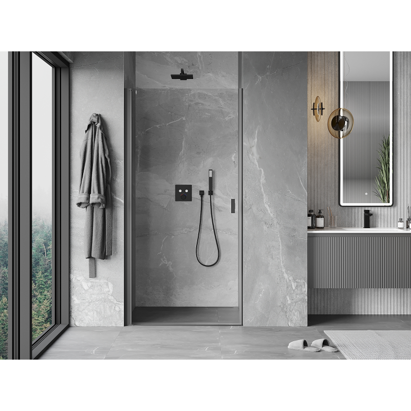 Mexen Mist-B shower doors 80 cm, transparent, gun metal - 8A2-080-000-95-00
