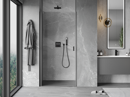 Mexen Mist-B shower doors 80 cm, transparent, gun metal - 8A2-080-000-95-00