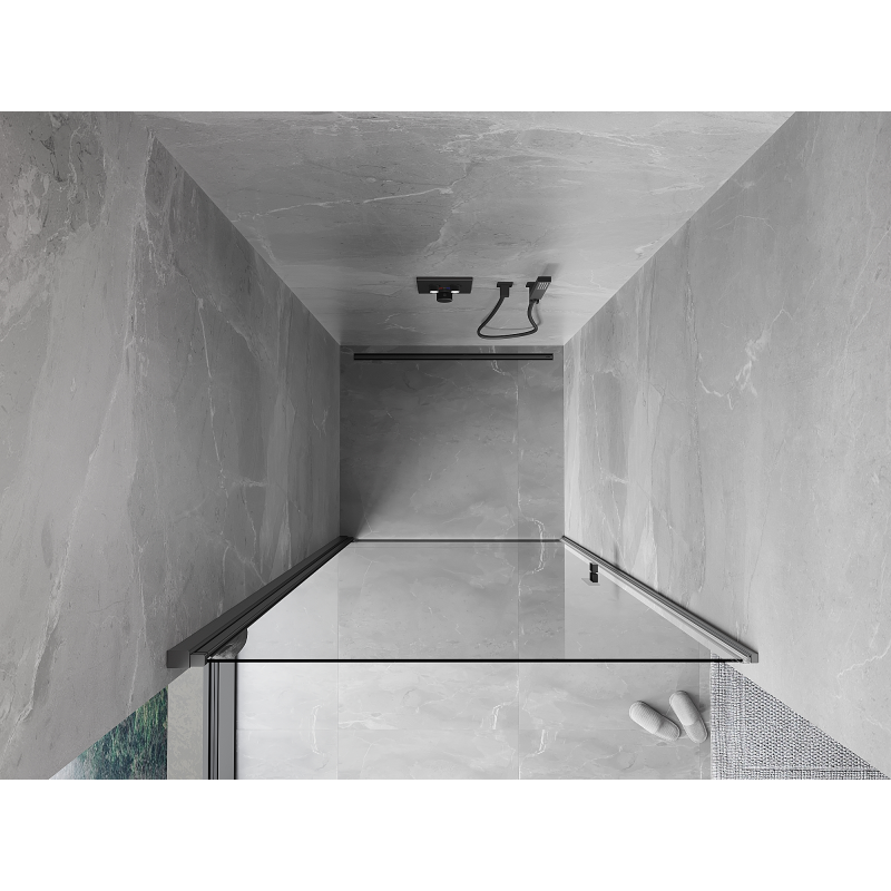 Mexen Mist-B shower doors 80 cm, transparent, gun metal - 8A2-080-000-95-00