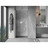 Mexen Mist-B 80 cm hinged shower door, transparent, brushed nickel - 8A2-080-000-97-00