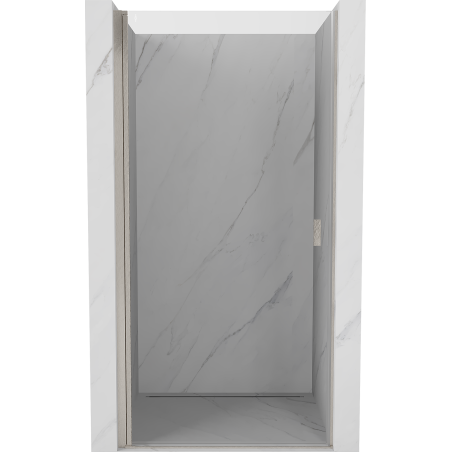 Mexen Mist-B 80 cm hinged shower door, transparent, brushed nickel - 8A2-080-000-97-00