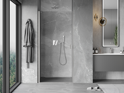 Mexen Mist-B tilting shower door 90 cm, transparent, brushed nickel - 8A2-090-000-97-00