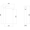 Mexen Royo tall white washbasin faucet - 72210-20