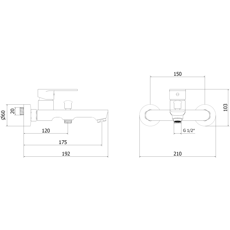 Mexen Royo bathtub faucet, gold - 72230-50