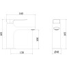 Mexen Lynx washbasin faucet, golden - 745900-50