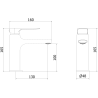 Mexen Lynx sink faucet, black - 745900-70