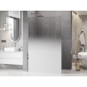 Mexen Kioto L Walk-in shower wall 100 x 200 cm, white ombre 8 mm, chrome - 800-100-103-01-86
