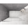 Mexen Kioto L Walk-in shower wall 100 x 200 cm, white ombre 8 mm, chrome - 800-100-103-01-86