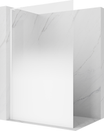 Mexen Kioto L Walk-in Shower Wall 80 x 200 cm, White Ombre 8 mm, White - 800-080-103-20-86