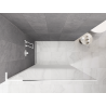 Mexen Kioto L Walk-in Shower Wall 90 x 200 cm, White Ombre 8 mm, White - 800-090-103-20-86