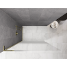 Mexen Kioto L Walk-in Shower Screen 80 x 200 cm, White Ombre 8 mm, Gold - 800-080-103-50-86