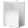 Mexen Kioto L Walk-in Shower Wall 120 x 200 cm, White Ombre 8 mm, Gold - 800-120-103-50-86