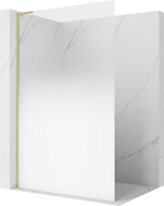 Mexen Kioto L Walk-in Shower Screen 80 x 200 cm, White Ombre 8 mm, Brushed Gold - 800-080-103-55-86