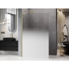 Mexen Kioto L Walk-in Shower Wall 110 x 200 cm, White Ombre 8 mm, Brushed Gold - 800-110-103-55-86