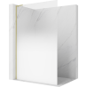 Mexen Kioto L Walk-in Shower Screen 120 x 200 cm, White Ombre 8 mm, Brushed Gold - 800-120-103-55-86