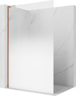 Mexen Kioto L Walk-in Shower Wall 120 x 200 cm, White Ombre 8 mm, Pink Gold - 800-120-103-60-86