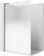 Mexen Kioto L Walk-in Shower Wall 70 x 200 cm, White Ombre 8 mm, Brushed Gun Gray - 800-070-103-66-86