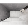 Mexen Kioto L shower wall Walk-in 90 x 200 cm, white ombre 8 mm, black - 800-090-103-70-86