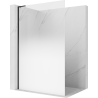 Mexen Kioto L Walk-in Shower Screen 110 x 200 cm, White Ombre 8 mm, Black - 800-110-103-70-86