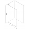 Mexen Kioto L Walk-in Shower Wall 120 x 200 cm, White Ombre 8 mm, Black - 800-120-103-70-86