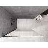 Mexen Kioto L Walk-in Shower Wall 120 x 200 cm, White Ombre 8 mm, Black - 800-120-103-70-86
