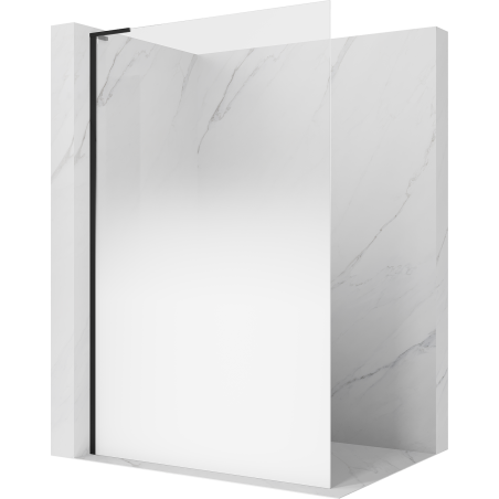 Mexen Kioto L Walk-in Shower Wall 120 x 200 cm, White Ombre 8 mm, Black - 800-120-103-70-86