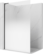Mexen Kioto L Walk-in Shower Wall 120 x 200 cm, White Ombre 8 mm, Black - 800-120-103-70-86