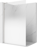 Mexen Kioto L Walk-in Shower Wall 80 x 200 cm, White Ombre 8 mm, Brushed Nickel - 800-080-103-97-86