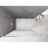 Mexen Kioto L Walk-in shower screen 110 x 200 cm, white ombre 8 mm, brushed nickel - 800-110-103-97-86