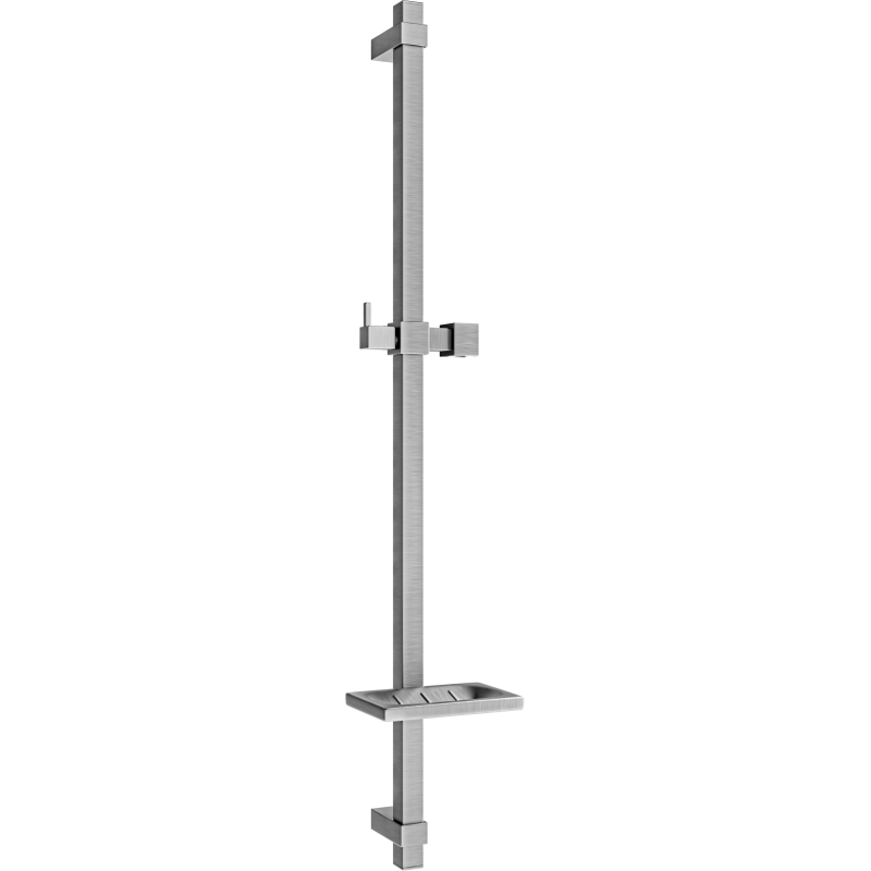 Mexen DQ shower rod with soap dish 80 cm, brushed gun gray - 79381-66