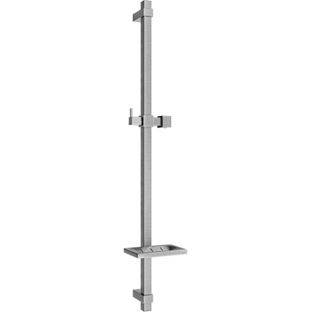 Mexen DQ shower rod with soap dish 80 cm, brushed gun gray - 79381-66