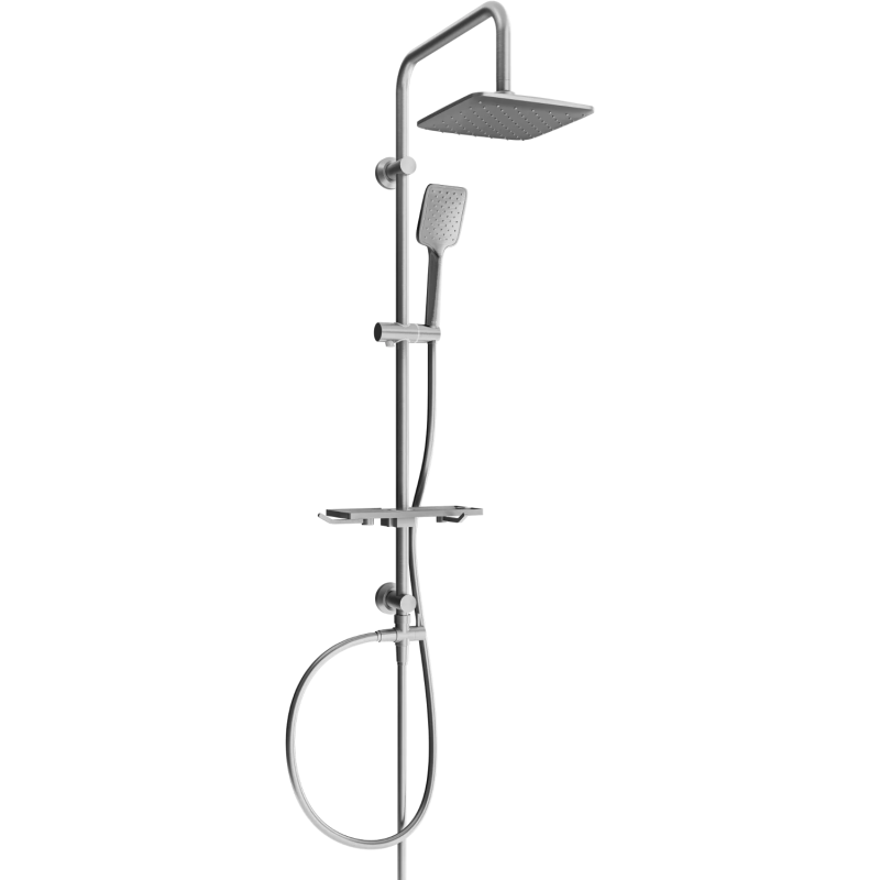 Mexen T62 shower column, brushed gun gray - 798626293-66