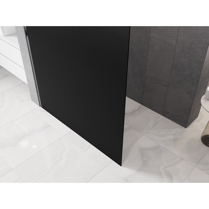 Mexen Kioto L Walk-in Shower Screen 90 x 200 cm, Black Ombre 8 mm, Chrome - 800-090-103-01-76