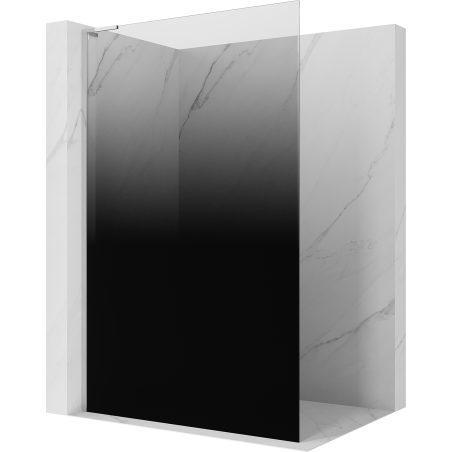 Mexen Kioto L Walk-in Shower Screen 90 x 200 cm, Black Ombre 8 mm, Chrome - 800-090-103-01-76