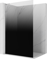 Mexen Kioto L Walk-in Shower Wall 110 x 200 cm, Black Ombre 8 mm, Chrome - 800-110-103-01-76