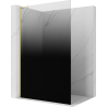 Mexen Kioto L Walk-in Shower Wall 100 x 200 cm, Black Ombre 8 mm, Gold - 800-100-103-50-76