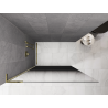 Mexen Kioto L Walk-in Shower Wall 110 x 200 cm, Black Ombre 8 mm, Gold - 800-110-103-50-76