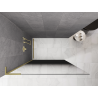 Mexen Kioto L Walk-in Shower Wall 100 x 200 cm, Black Ombre 8 mm, Brushed Gold - 800-100-103-55-76