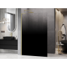 Mexen Kioto L Walk-in Shower Wall 110 x 200 cm, Black Ombre 8 mm, Brushed Gold - 800-110-103-55-76