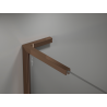 Mexen Kioto L Walk-in Shower Wall 120 x 200 cm, Black Ombre 8 mm, Rose Gold - 800-120-103-60-76