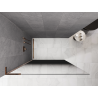 Mexen Kioto L Walk-in Shower Wall 120 x 200 cm, Black Ombre 8 mm, Rose Gold - 800-120-103-60-76